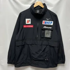 正規品/L ミズノ クロススキー ブラック トレーナー ブラック アノラック ウィンドブレーカーのサムネイル