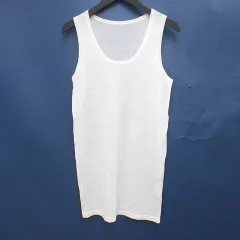 ダナパリ DANAPARIS ノースリーブ ニット カットソー カシミヤ ミディアム丈 40 白系 ホワイト シースルー 透け感 無地のサムネイル