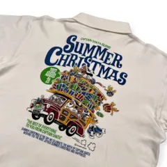 Captain Santa キャプテンサンタ Summer Christmas プリント 半袖 ポロシャツ サイズ S /ホワイト系 日本製 男女でものサムネイル