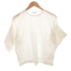 サクラ SACRA Tシャツ カットソー クロップド リネン 半袖 38 白 /FF IBO102のサムネイル