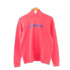 バーニーズニューヨーク BARNEYS NEW YORK ロゴプリントフーディー パーカー プルオーバー M ピンク /HK ■OSのサムネイル