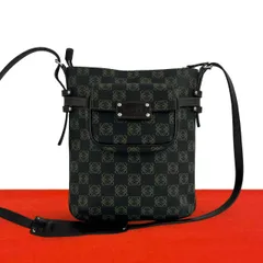 極 美品 LOEWE ロエベ アナグラム 柄 ロゴ 型押し レザー 本革 ショルダーバッグ サコッシュ ポシェット ブラウン 茶 38637のサムネイル