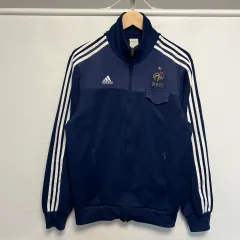 正規品/105 adidas フランス サッカー 韓国国家代表 ネイビー 3本線 トラックジャージ ジャージのサムネイル