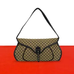 極 美品 CELINE セリーヌ マカダム ブラゾン トリオンフ 柄 キャンバス レザー セミ ワンショルダーバッグ ハンドバッグ ブラウン 81612のサムネイル