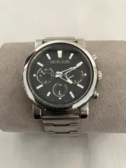 値下げ 稼働★MICHEL KLEIN ミッシェルクラン クロノグラフ メンズ QZ 腕時計 電池新品のサムネイル