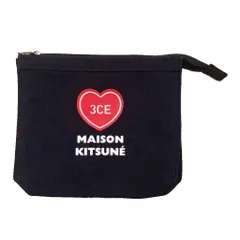 メゾンキツネ MAISON KITSUNE × 3CE ポーチ ミニ 赤 レッド 黒 ブラック ■GY99のサムネイル