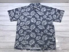 Crazy Shirts クレイジーシャツ ハワイアン　アロハ 半袖 ポロシャツ グレー L メンズ 綿100% ビッグシルエット　オーバーサイズのサムネイル