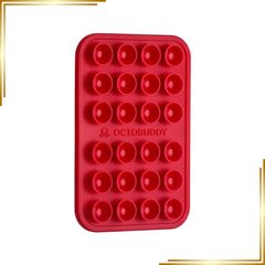 【新品】 OCTOBUDDY クラシック - シリコン吸盤スマホケース 粘着マウント - ハンズフリー、自撮り&ビデオ用の強力なグリップホルダー - iPhoneとAndroid対応 - 約5.7cm × 8.3cm、レッド 0