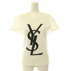 イヴサンローランリヴゴーシュ YVES SAINT LAURENT rive gauche YSLロゴ Ｔシャツ クルーネック 半袖 S 白 ホワイト /HS ■GY62のサムネイル