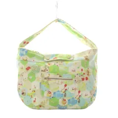 フランシュリッペ franche lippee キャンバス ワンショルダーバッグ 黄緑 ベージュ 赤 レッド ヘキサゴン柄 ジップポケット動物柄  /RI ■OSのサムネイル