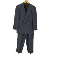 ランバン LANVIN 背抜き ダブルプレストジャケット 2タック センタープレス スラックス スーツ セットアップ メンズ  M46-34-82のサムネイル