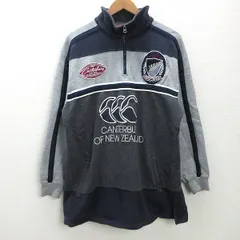 g■カンタベリー/CANTERBURY ハーフジップ スウェットトレーナー/RA-47585【L】灰紺/men's/67【中古】■のサムネイル