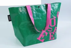 ファッション トートバッグ グリーン ピンクのサムネイル