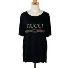 GUCCI グッチ 半袖  Tシャツ ロゴウォッシュドオーバーサイズ SIZE S レディース ブラックのサムネイル