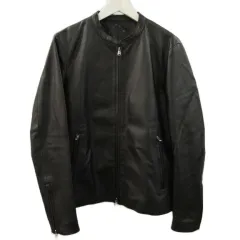 タケオキクチ TAKEO KIKUCHI ラムレザージャケット ライダースジャケット ブラック 黒 Lのサムネイル