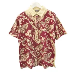 エトロ ETRO ポロシャツ ペイズリー柄 イタリア製 半袖 ベージュ Lのサムネイル