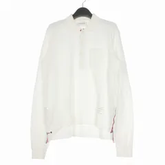 トムブラウン THOM BROWNE 鹿の子 ロングスリーブ ポロシャツ カットソー 長袖 2 ホワイト 白 01103C4010 国内正規のサムネイル