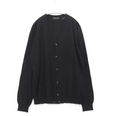 【中古A】メンズ 52 XL プラダ PRADA 2024SS Vネックカーディガン ニット 長袖 ハイゲージ ウール ブラック 黒 DNA959のサムネイル