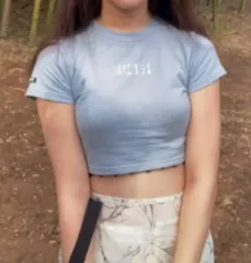 ミックスエクスミックス ハイアンドシック クロップドTシャツ hide and seekのサムネイル