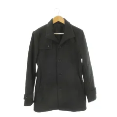 ミッシェルクランオム M.K HOMME コート 48 チャコール グレー 長袖 ボタン留め 袖口タブ /CK1 ■ECB004のサムネイル