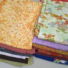 洗える着物 美品多数 化繊 12着 まとめ売り リメイク材料 Y-1381のサムネイル