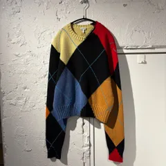 LOEWE ロエベ Cashmere Argyle Crew Neck Knit Sweater ニット H526Y14KGN  マルチカラー Size:M【表参道B08】のサムネイル