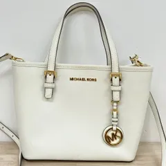 MICHAEL KORS/マイケルコース ショルダーバッグ/トートバッグ ホワイト ゴールド金具 ロゴチャーム付 レディース[OG00138]のサムネイル