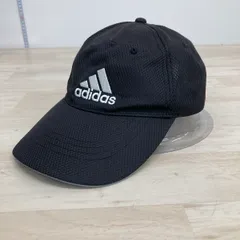 美品 adidas/アディダス メッシュキャップ 帽子 ブラック 黒 OSFX 57cm-60cm フリーサイズ ロゴ刺繍 スポーツ[OK04793]のサムネイル