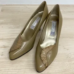美品 GIVENCHY/ジバンシィ パンプス 36 1/2(23.5cm相当) ベージュ系 パイソン風切替 ポインテッドトゥ レディース 靴[OL00983]のサムネイル