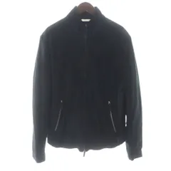 アルマーニ コレツィオーニ ARMANI COLLEZIONI ボンバージャケット ブルゾン 羊革 スエード レザー 中綿 切替 近年モデル 54 XL 黒 ブラック /MW ■GY18のサムネイル
