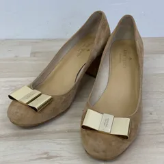 kate spade/ケイトスペード LORIN パンプス ベージュ 6.5M(23.5cm相当) リボンモチーフ チャンキーヒール レディース[OL01020]のサムネイル