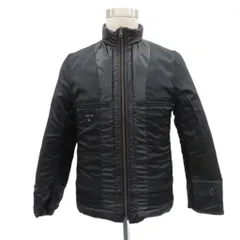 ミッシェルクランオム M.K HOMME 中綿ジャケット 上着 ミドル丈 46 黒 ブラック 無地 スタンドカラー /HO40 ■ECC004のサムネイル