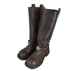 ユーズドフルギ USED古着 WOOMII ウーミー JANET BROWN BURNISHED ロングブーツ Y2K レディース  25のサムネイル