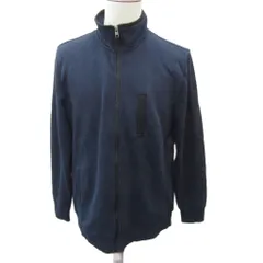 カルバンクラインジーンズ Calvin Klein Jeans ブルゾンジャケット 上着 ミドル丈 L 紺 ネイビー スタンドカラー ロゴプリント 裏起毛 /SM19 ■ECE004のサムネイル