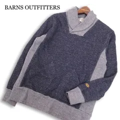 BARNS OUTFITTERS バーンズ アウトフィッターズ 秋冬★ ウール ショールカラー スウェット トレーナー Sz.38-40 メンズのサムネイル