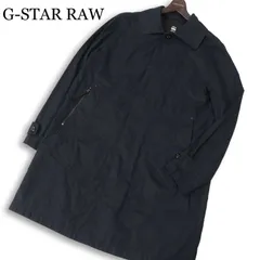 G-STAR RAW ジースター ロウ 【JAMES ZIP TRENCH】 通年 ジップ トレンチ ステンカラー コート Sz.L メンズ 紺 ネイビーのサムネイル