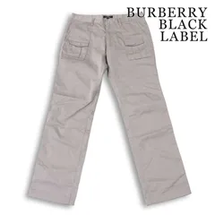 BURBERRY BLACK LABEL バーバリー ブラックレーベル ホース刺繍★ ヘリンボーン ストライプ ストレッチ パンツ Sz.73 メンズのサムネイル