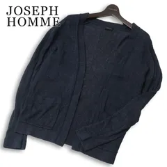 JOSEPH HOMME ジョセフ オム 春夏★ メランジ ドレープ サマーニット カーディガン Sz.46 メンズ 紺のサムネイル
