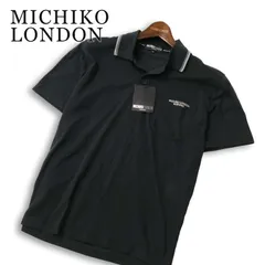 未使用★ MICHIKO LONDON ミチコロンドン 春夏 半袖 鹿の子 ロゴ刺繍 ポロシャツ Sz.M メンズのサムネイル