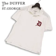 The DUFFER of ST.GEORGE ダファー オブ セントジョージ 春夏★ 半袖 鹿の子 ワッペン ポロシャツ Sz.M メンズ 白のサムネイル