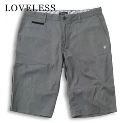 LOVELESS ラブレス 春夏★ スカル刺繍 ストレッチ ハーフ ショート パンツ Sz.82 メンズ 灰 グレーのサムネイル