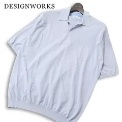 DESIGNWORKS デザインワークス アバハウス 春夏 ICE COTTON★ 五分袖 ニット ポロシャツ Sz.50 メンズのサムネイル