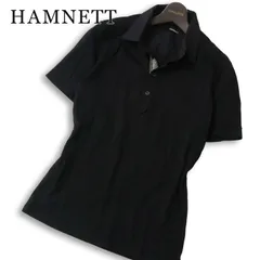 HAMNETT キャサリン ハムネット 春夏★ 半袖 鹿の子 スリム ポロシャツ 日本製 Sz.L メンズ 黒のサムネイル