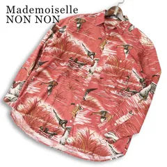 Mademoiselle NON NON マドモアゼルノンノン 通年★ 鳥 アニマル柄 総柄 長袖 シャツ Sz.F レディースのサムネイル