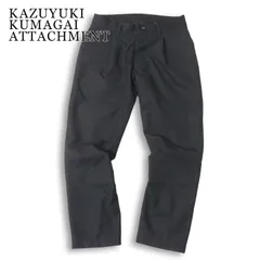 KAZUYUKI KUMAGAI ATTACHMENT カズユキクマガイ アタッチメント 通年★ 立体裁断 裾ジップ パンツ 日本製 Sz.1 メンズ 黒のサムネイル