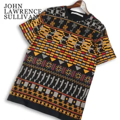 【美品】JOHN LAWRENCE SULLIVAN ジョンローレンスサリバン 春夏★ 半袖 幾何学柄 総柄 Tシャツ カットソー Sz.L メンズのサムネイル