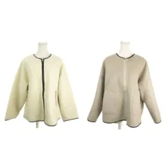 カージュ Khaju リバーシブル ボアジャケット フェイクスエード 上着 ONE 白 ホワイト グレージュ 324-15-0124 /MN3 ■GY63のサムネイル
