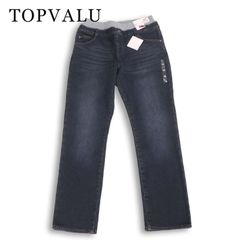 【新品】 TOPVALU トップバリュ イオン 秋冬★ 裏起毛 のびるっち ストレッチ ゆったり デニム パンツ Sz.160 レディース