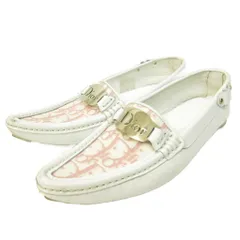 ディオール Dior トロッター ローファー ドライビングシューズ レザー 白 ホワイト 35.5 約24cm ■MNK5のサムネイル