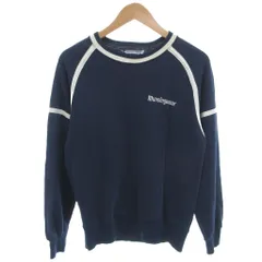 マンシングウェア MUNSINGWEAR ヴィンテージ トレーナー スウェット S 紺 ネイビー 白 ホワイト クルーネック ラグラン ECF003 /YF ■ECF003のサムネイル